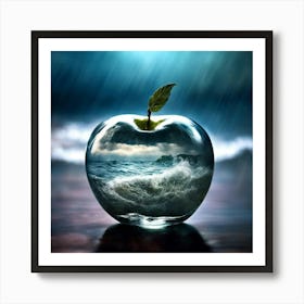 Apple In The Water Art Print