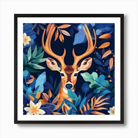 Deer In The Forest 4 Art Print