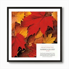 A Painterly Web Page Design Featuring The Compelling Hues Of Autumn Finely Rendered Leaf Shaped Tag (6) 1 Art Print