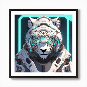 Futuristic Tiger Art Print