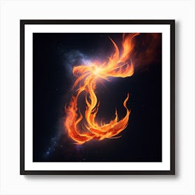 Fire In Space Art Print