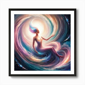 Leonardo Phoenix In A Swirling Ethereal Whirlwind Of Colors Th 0 Art Print