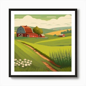 Farm Landscape 22 Art Print