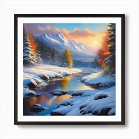 Winter Scene 3 Art Print