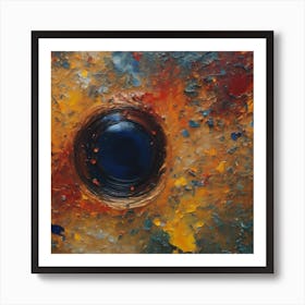 Abstract expressionism inspired by nature and technology Art Print