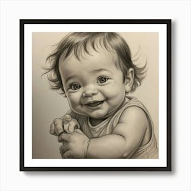 Portrait Of A Baby 1 Art Print