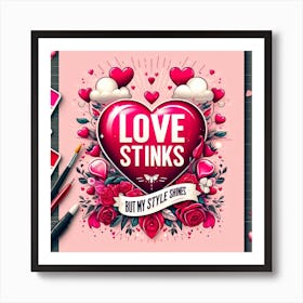 Love Stinks But My Style Stinks Art Print