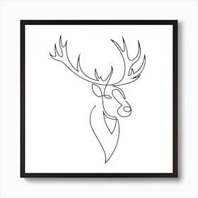 Deer Square Art Print