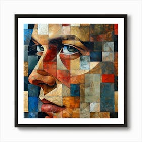 Abstract Portrait Of A Woman 7 Art Print