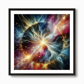 Radiant Mysterious Marble Light: Multicolor marble 8 Art Print