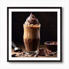 Iced Coffee With Chocolate Art Print