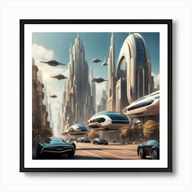 Futuristic Cityscape 1 Art Print