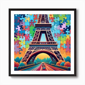 The Eiffel Tower Puzzle Art Print