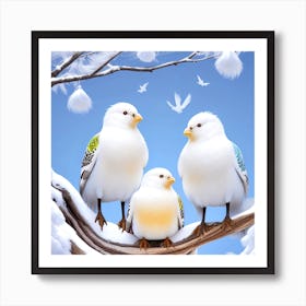 Three Pigeons Art Print