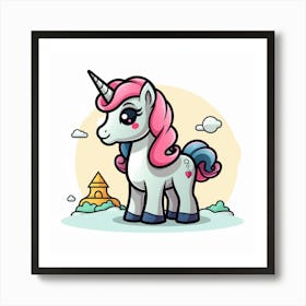 Cute Unicorn 597 Art Print