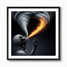 Smoke And Fire Art Print