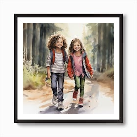 Children In The Woods Art Print