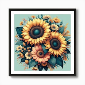 Sunflowers 1 Art Print