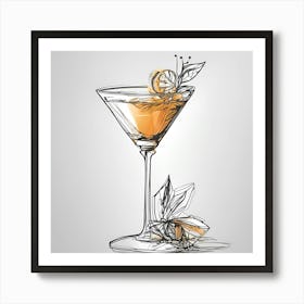 Martini Cocktail 1 Art Print