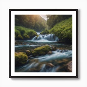 Mossy Stream Art Print