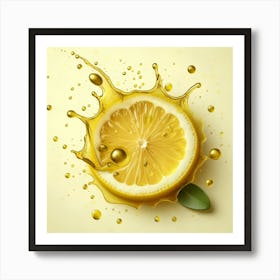 Lemon Splash 3 Art Print