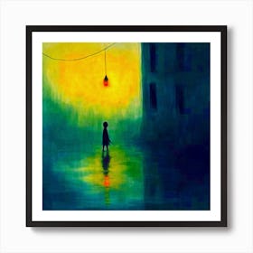 Child In The Rain Art Print