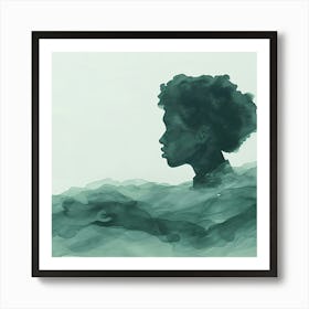 Woman In The Water Art Print