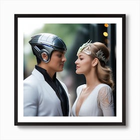 Futuristic Couple 144 Art Print