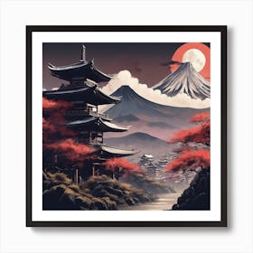 Japanese Landscape Art Print