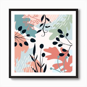 Abstract Floral Pattern 26 Art Print