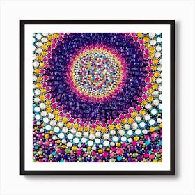 Rainbow Candy Square Art Print