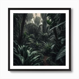 Jungle path of the unknown Art Print
