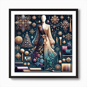 Christmas Mannequin Art Print