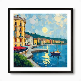 Moonlight On The Water Art Print