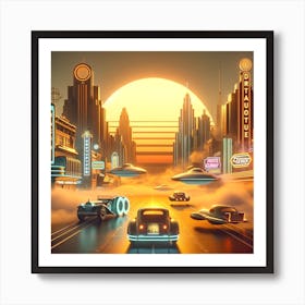 Dawn of the Retro Future Art Print