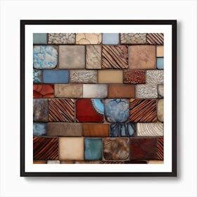 Mosaic Tile Wall 2 Art Print