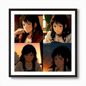 Typical anime girl Art Print