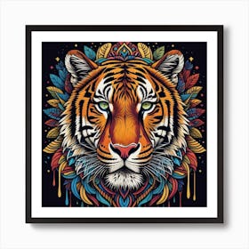 Tiger Head 1 Art Print