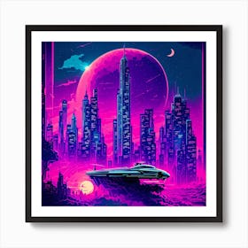 Futuristic City 1 Art Print