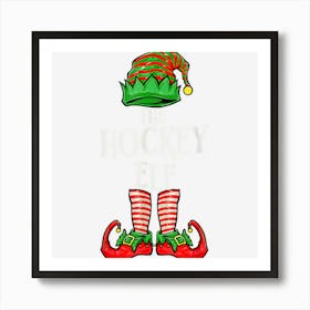 Hockey Elf Matching Family Group Christmas Party Pajama Art Print