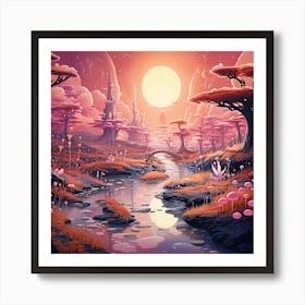 Beautiful fairytale world Art Print