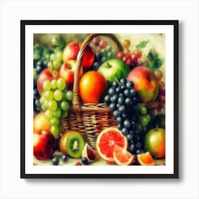 Fruit Basket Art Print