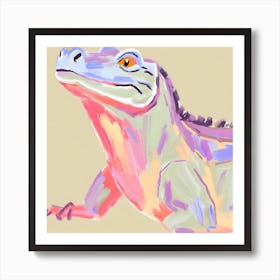 Komodo Dragon Lizard 04 Art Print