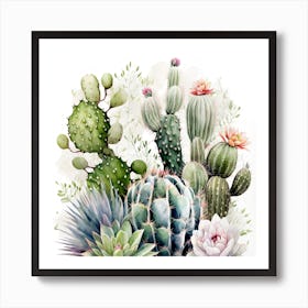 Cactus Garden Art Print