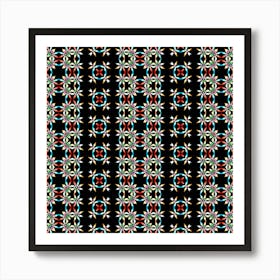 Pattern Black Background Texture Art 1 Art Print