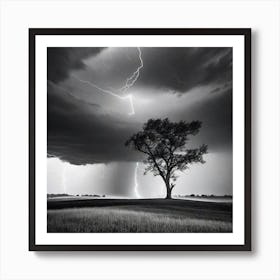 Lightning In The Sky 12 Art Print