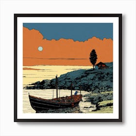 Swedish Boat Art Print