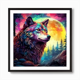 Wolf Painting 2 Art Print