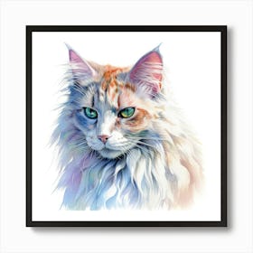 Chantilly Tiffany Cat Portrait Art Print