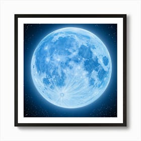 Full Moon In Space Art Print